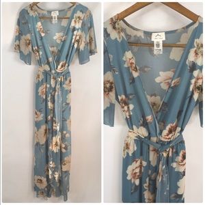 Floral Maxi Dress in Blue by [Brand]
